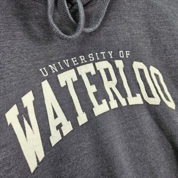 University Of Waterloo Hoodie College Sweatshirt Pullover (Measurement Photos) - Picture 1 of 10